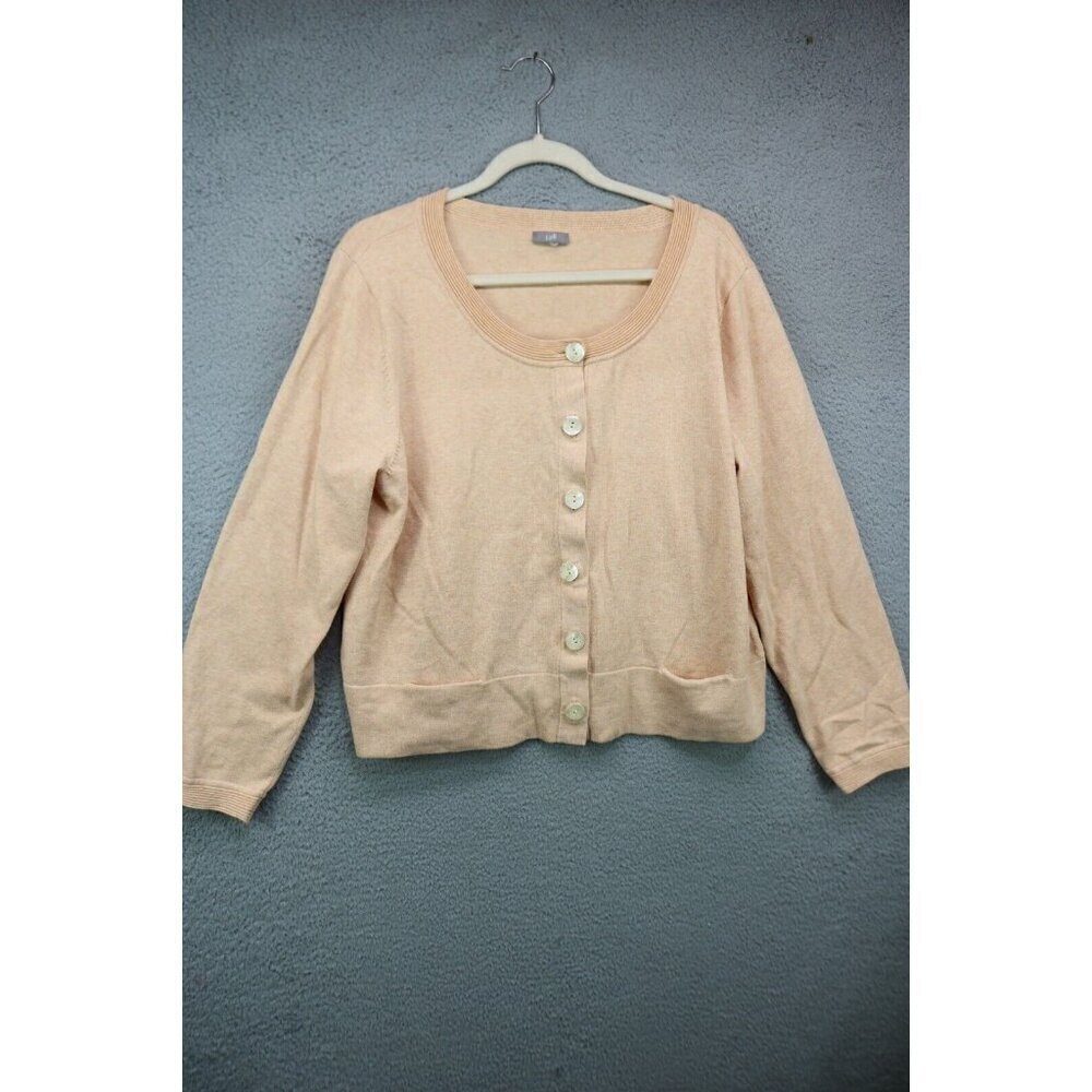 J. Jill Long Sleeve Button Up Sweater Cardigan-Large-Small Pocket